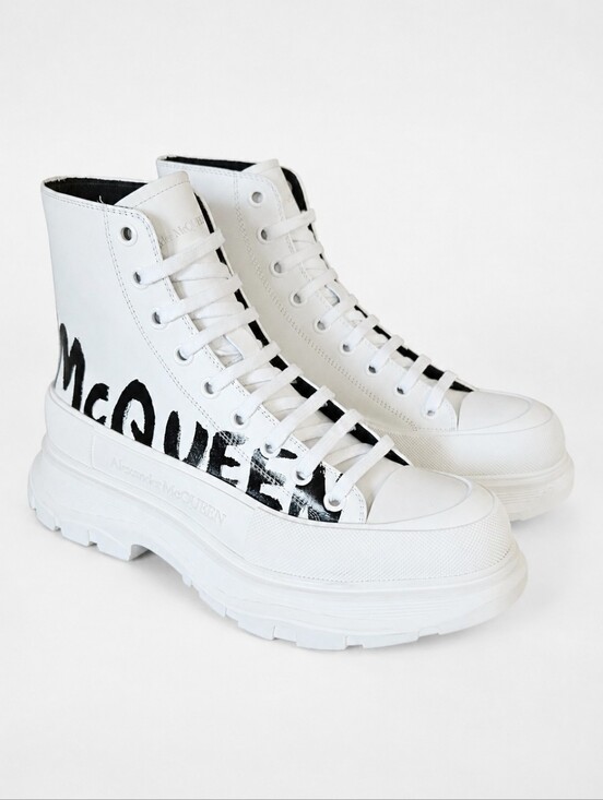 Alexander McQueen Other - ALEXANDER MCQUEEN | Tread Slick Graffiti Leather High Top Boots EU 43 US 10